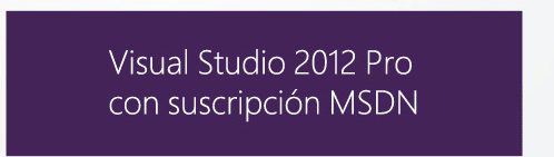 Visual Studio 2012 Pro con suscripción MSDN