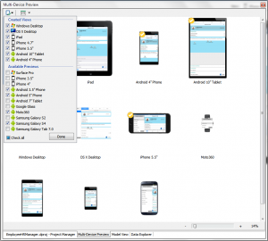 Diseñador Multidispositivo de FireUI con un código fuente único para todas las plataformas