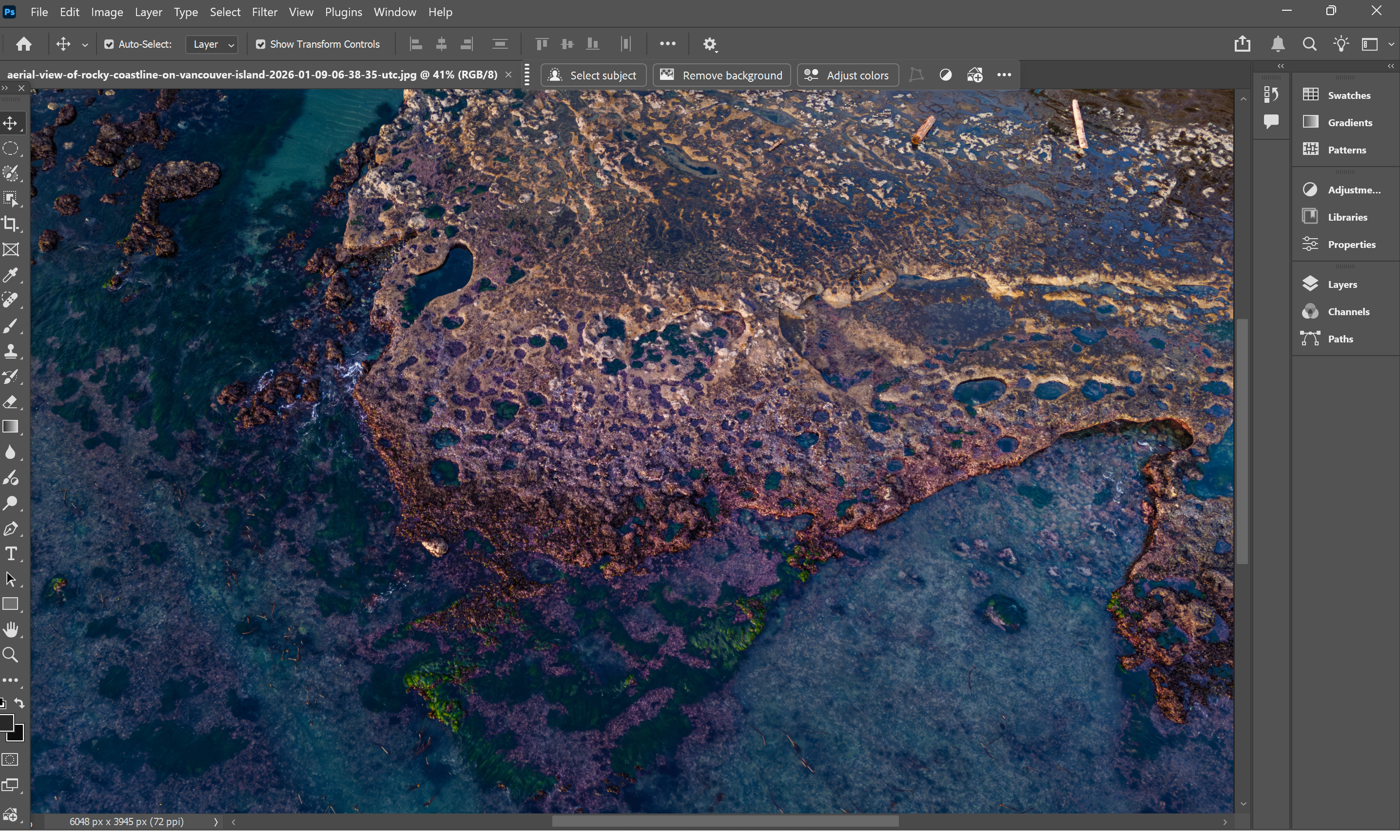 Geographic Imager en Adobe Photoshop para imágenes geoespaciales Interfaz de Geographic Imager trabajando con imágenes geoespaciales en Adobe Photoshop