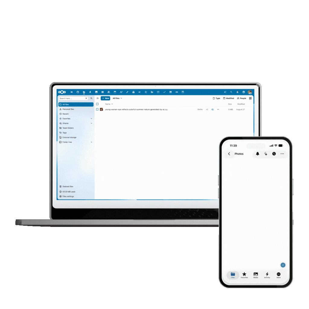 Nextcloud Files control total y seguridad de archivos empresariales plataforma segura de sincronización y gestión de archivos empresariales